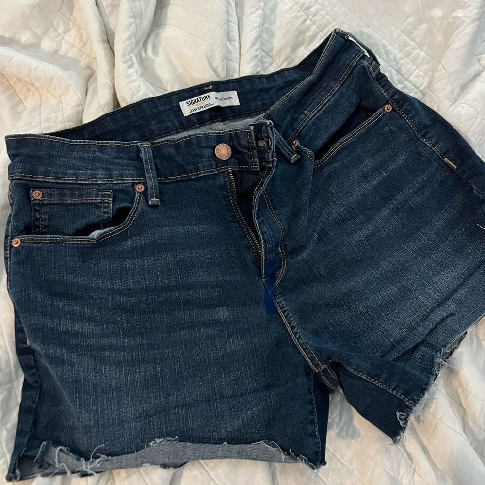 Signature by Levi Strauss Deep Blue Denim Shorts